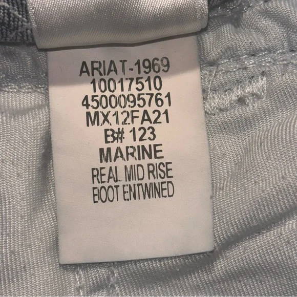 Ariat R.E.A.L. Marine Entwined Mid Rise Boot Cut Jeans - Picture 9 of 13